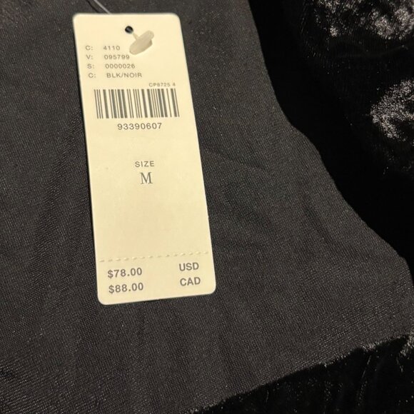 Anthropologie Womens The Tilda Strapless Top Velvet Edition Size M Black - Picture 5 of 7
